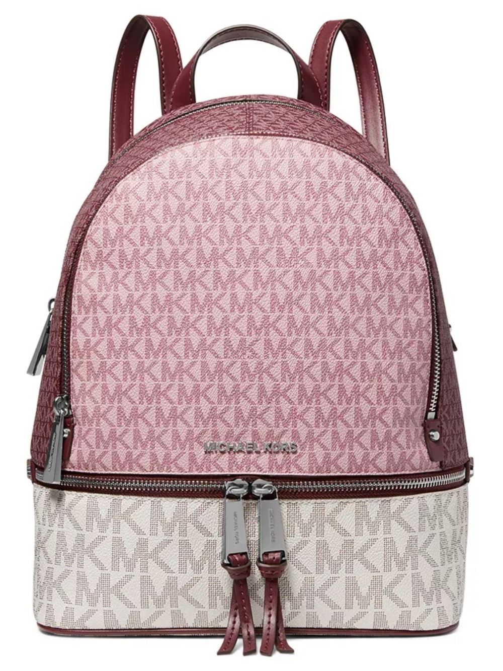 Michael Kors Rhea Medium Color-Block Signature Logo Backpack